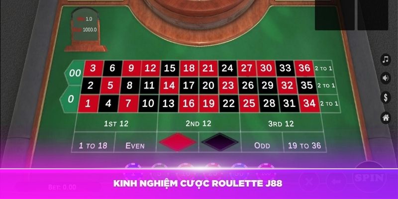 Dưới đây là một số kinh nghiệm cược Roulette J88 hiệu quả nhất